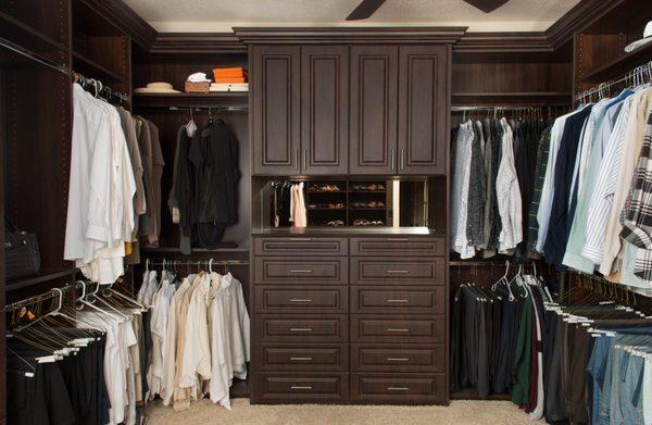 Master closet designed with it's own conservative personality