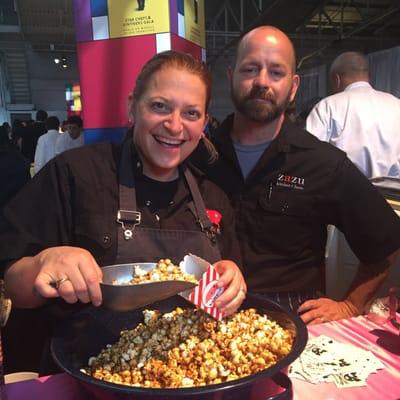 Zazu (owners of Black Pig Market Co) dishing up Bacon Caramel Corn