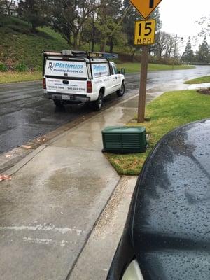 Platinum plumbing doesn't let rain stop them!