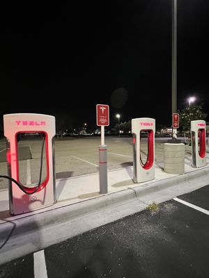 Super Target Tesla Charger and 4 regular chargers.