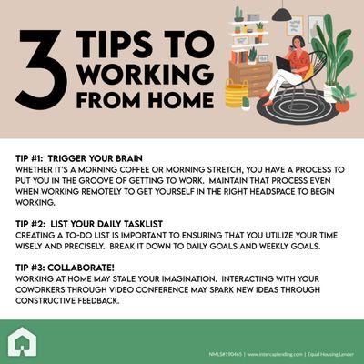 Three tips to working from home!