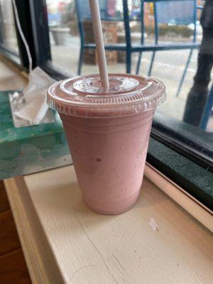 Strawberry whey smoothie