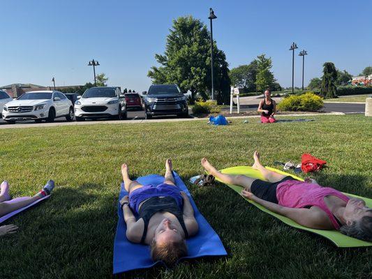 Our outdoor yoga / mindful experience