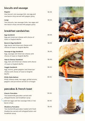 Breakfast Menu 3/4