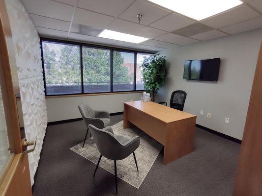 Great private office for meeting customers in person.  A personal favorite for many of our professional service clients.