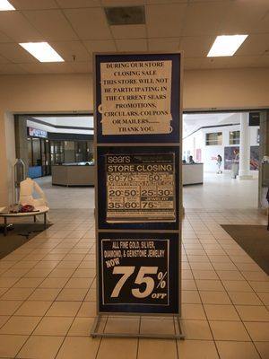 Inside Sears, Newpark Mall, Newark, CA.