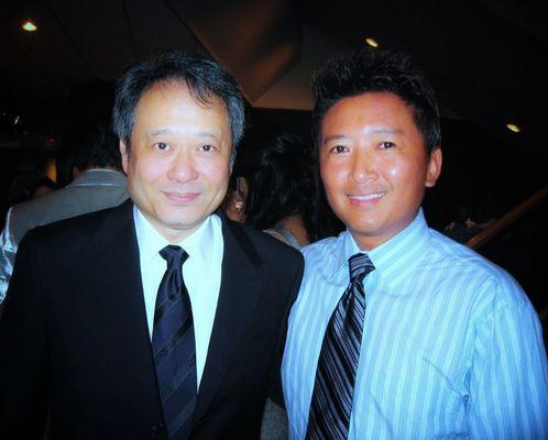 With director Ang Lee in Hollywood.