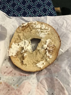 Ordered a bagel with cream cheese... on what planet is this acceptable????