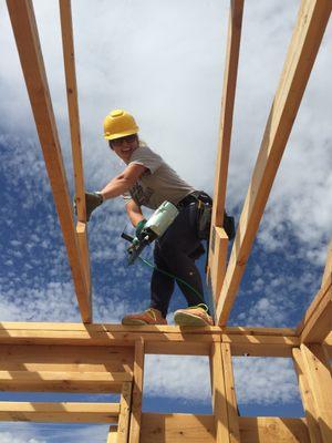 Working on the Trusses.