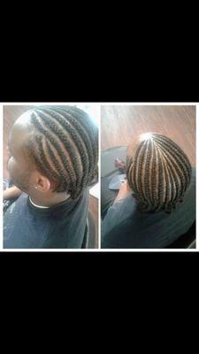 Men natural cornrows