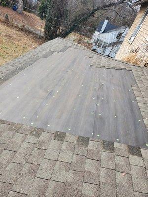 Shingle roof repair continued