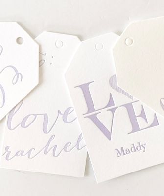 Custom Gift tags for everyday use. Kids birthday parties, weddings, hostess gifts.