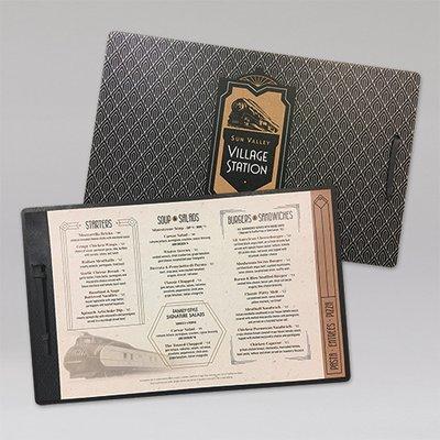 Sun Valley Resort Village Station Restaurant - Design & Custom Printed Clipboards with Plastic Printed Menu Inserts