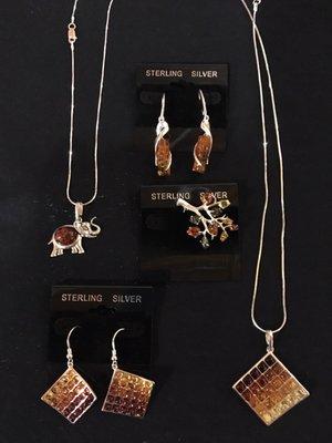 Amber jewelry from Baltic Sea region