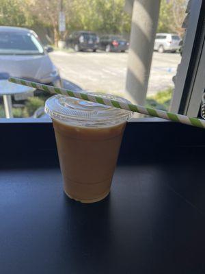 Iced Americano with sugar free almond syrup