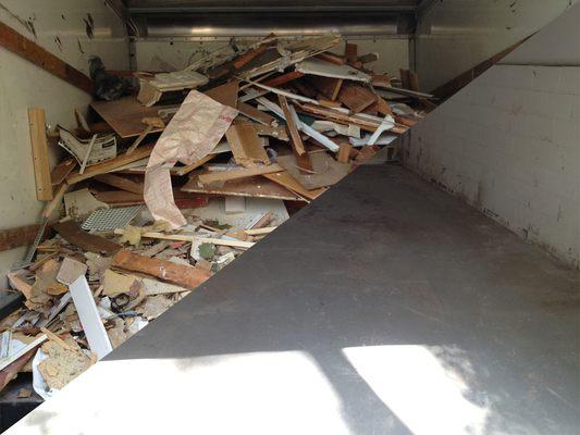 before/after of garage cleanout in garfield nj