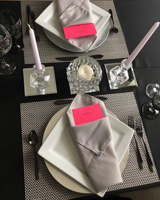 Table setting: Private Date Night