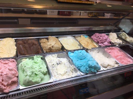 Variety of different ice cream flavors!