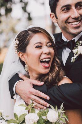 Loving laughter from this gorgeous Whidbey Island wedding