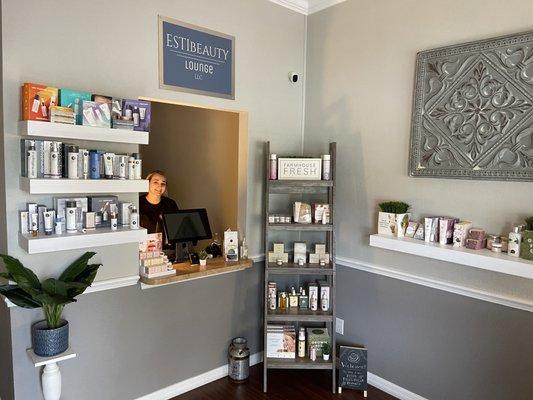 Front desk/ beauty products for sale