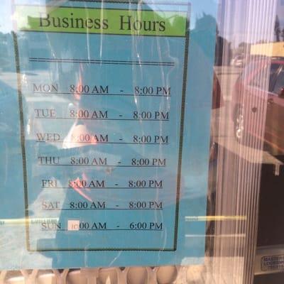 Store hours