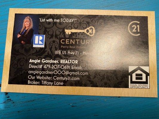 My Realtor Business card. Feel free to Email / Call / or Text if you're searching for a Property or to List your Property!