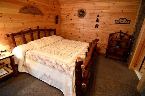 The bed in cabin 12.