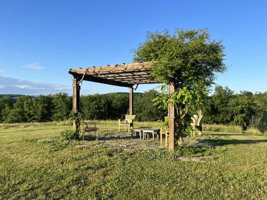 Pergola in top of the hill