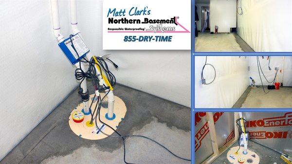 Commercial basement 
 waterproofing and vapor barrier