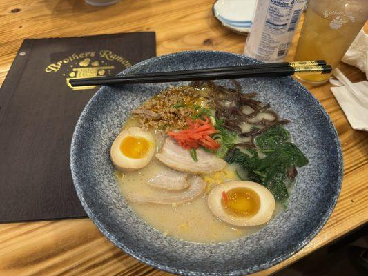 Tonkotsu Ramen with minced pork