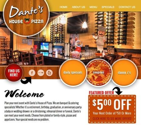 Home page for Dante's website