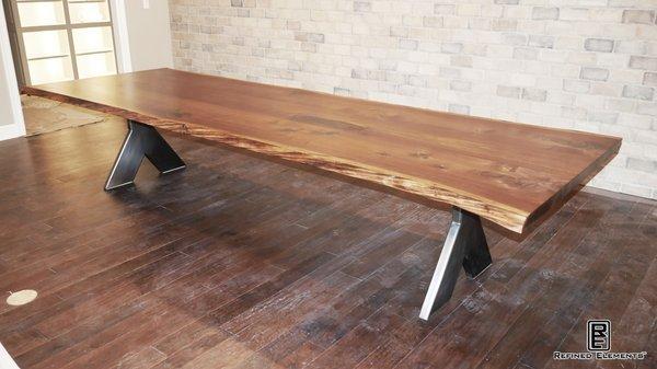 Largest live edge conference tables in Texas.