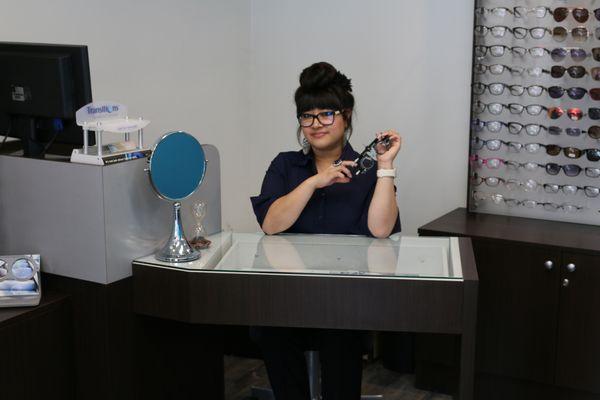 Our fabulous optician Daphnee is here to assist you in our optical