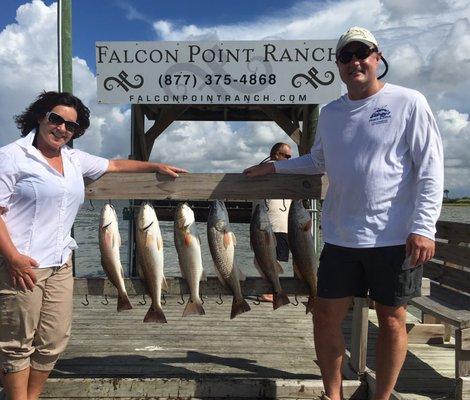 We went with a fishing guide Richard Coan and he was awesome! We caught our limit in redfish by 930 in the morning!