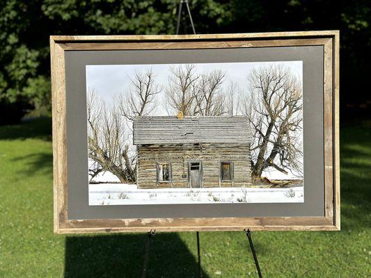 20x30 photo custom framed with barn wood