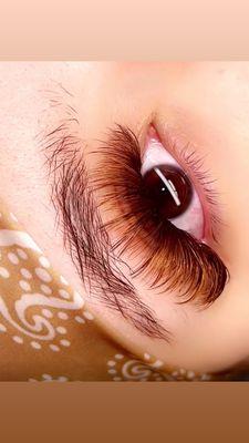 Brown lashes