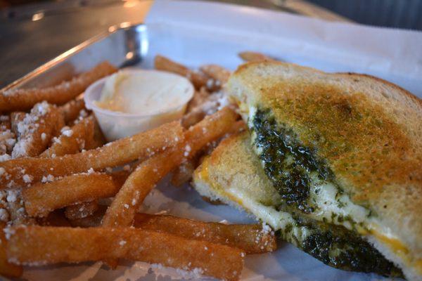 Grilled cheese and funnel cake fries