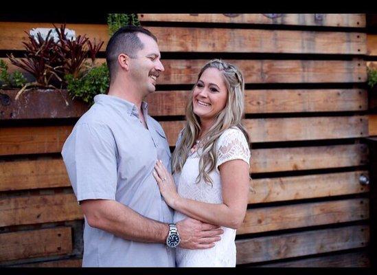 Beautiful downtown SD engagement photos. Love the succulent background