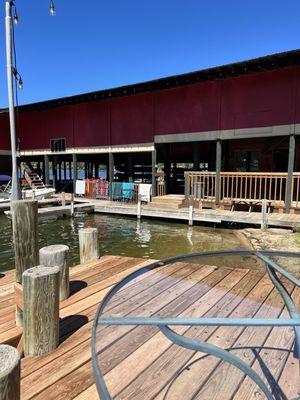 View from the coffee shop sitting area