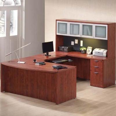 U Shape Desk with Hutch