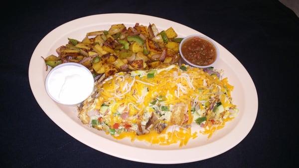 GOURMET OMELETTE WITH RED POTATOES SAUTEED VEGGIES