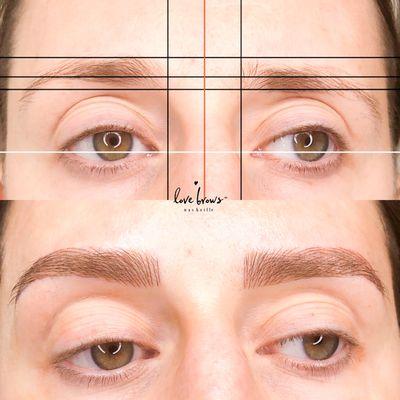 Wow! Microblading can really help with asymmetrical brows!