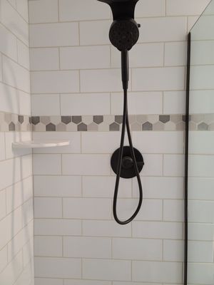 Soap tray and shower head