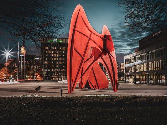 Grand Rapids is home to Art Prize as well as the infamous Calder art sculpture