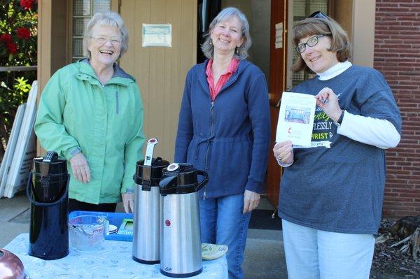 Our muffin ministry serves hot beverages and homemade muffins Wednesday mornings during the school year.