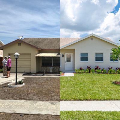 Before and after of a fix and flip house in Boca Raton Florida completed by Monta Properties