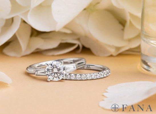 Engagement Rings by Fana sold at Orloff Jewelers.