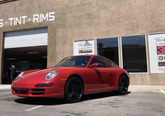 EXTERIOR COLOR CHANGE VINYL WRAP IN CANDY RED