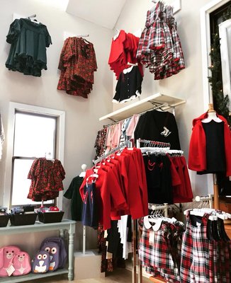 A peak at some of the adorable girls winter dresses, ponchos, and baby outfits in-store!!!