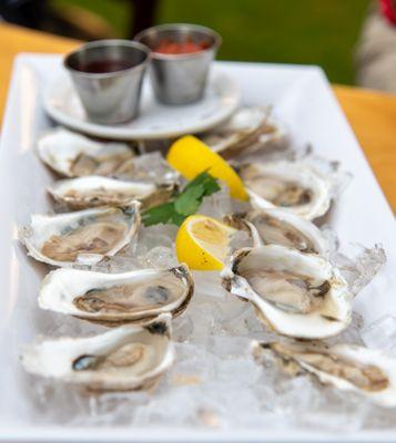 Oysters on the half shell were amazingly fresh.